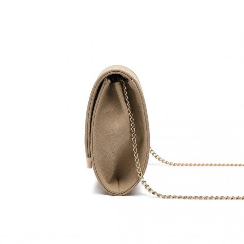 Miss Lulu LH1756 khaki clutch bag – detail view 9