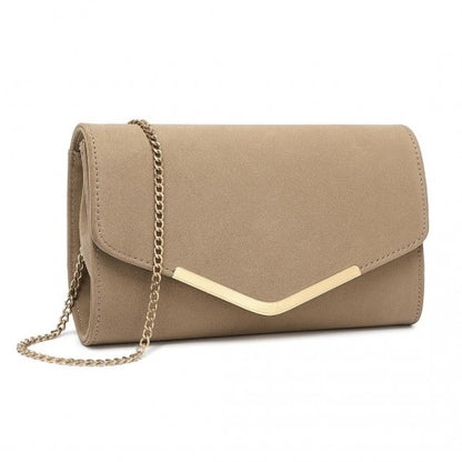 LH1756 - Miss Lulu Leather Look Envelope Clutch Bag