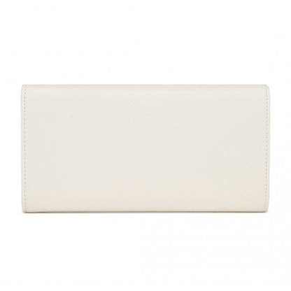 LP2022 - Miss Lulu Leather Look Classic Long Purse - Beige