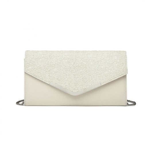 Miss Lulu LP2312 beige clutch bag – detail view 9