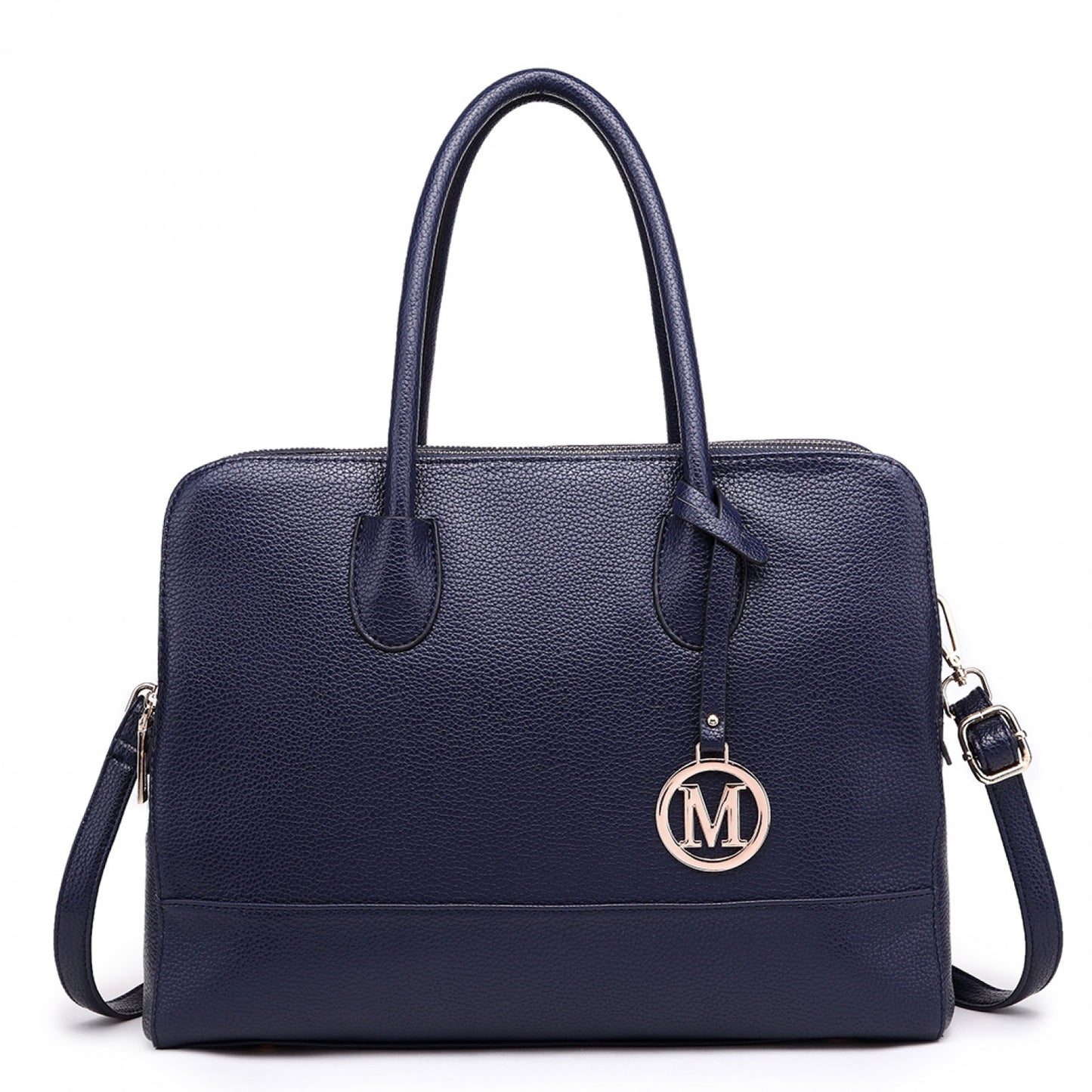 LT1726 - Miss Lulu Textured PU Leather Medium Size Classic Tote Bag Shoulder Bag