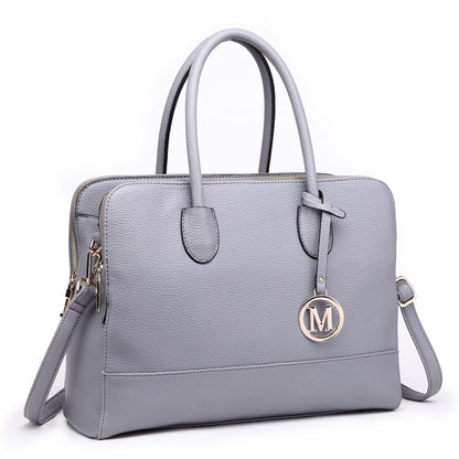 LT1726 - Miss Lulu Textured PU Leather Medium Size Classic Tote Bag Shoulder Bag