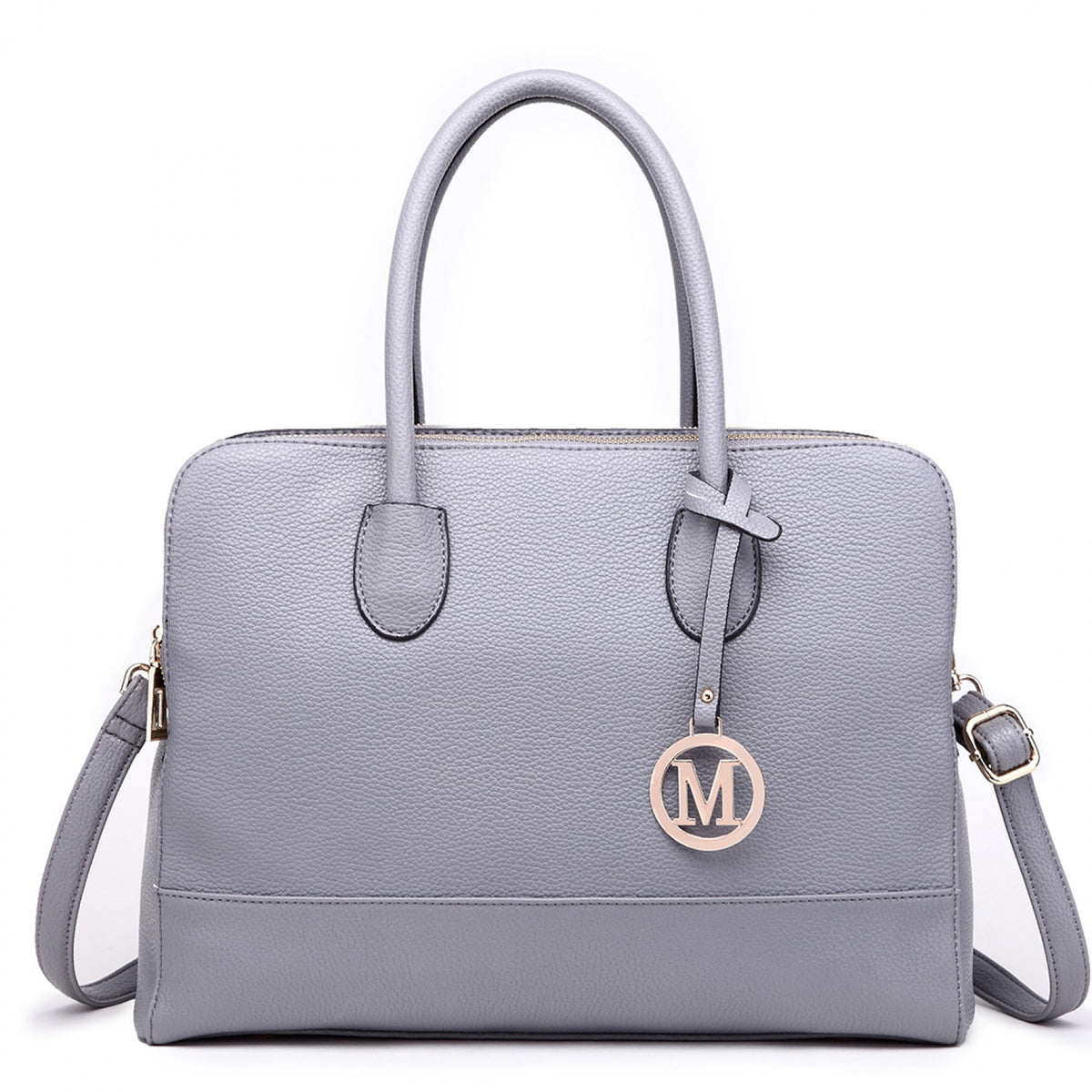 LT1726 - Miss Lulu Textured PU Leather Medium Size Classic Tote Bag Shoulder Bag