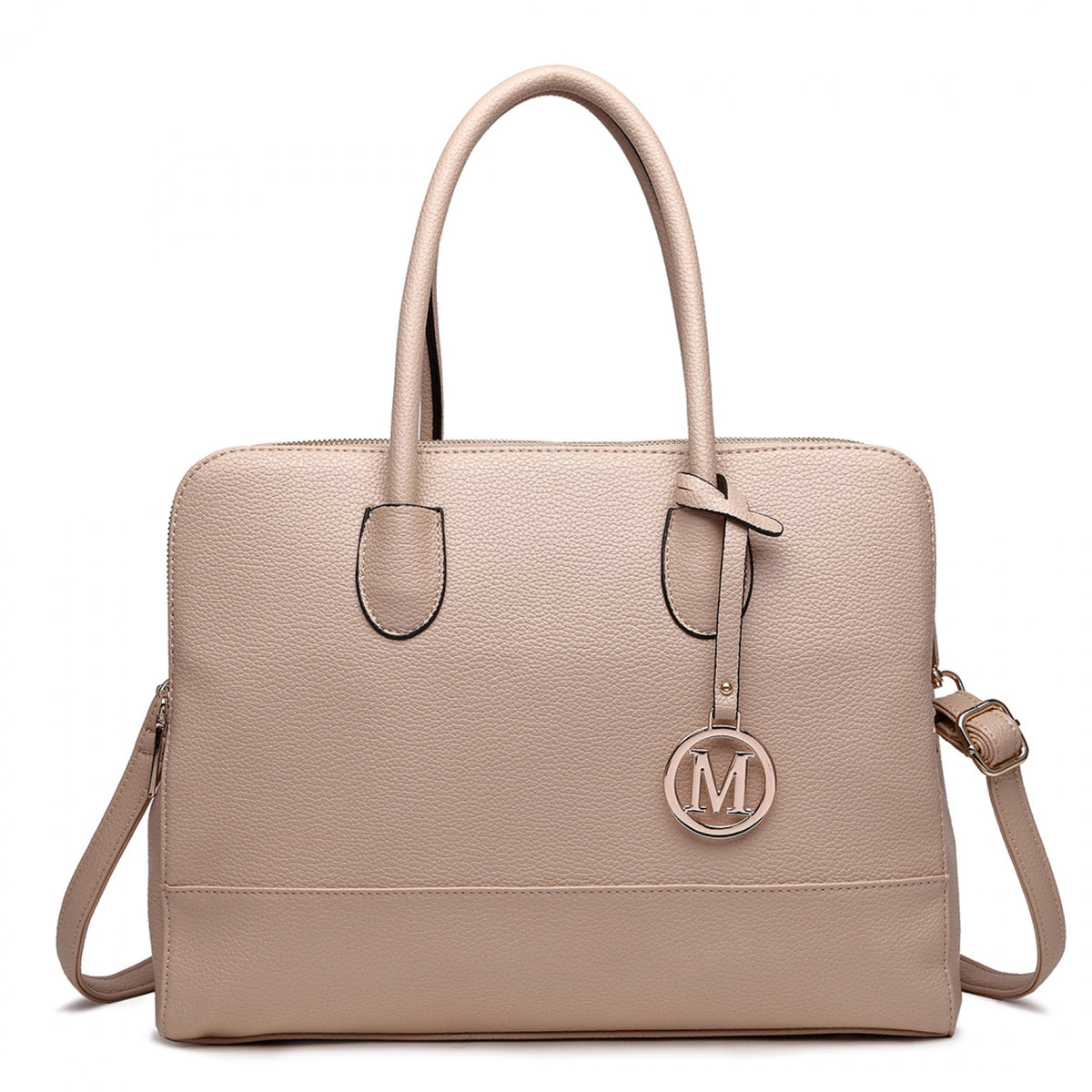 LT1726 - Miss Lulu Textured PU Leather Medium Size Classic Tote Bag Shoulder Bag