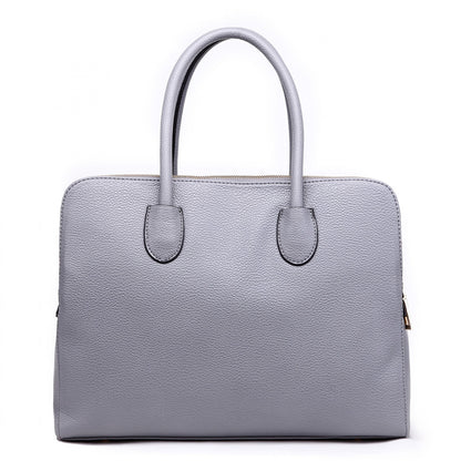 LT1726 - Miss Lulu Textured PU Leather Medium Size Classic Tote Bag Shoulder Bag