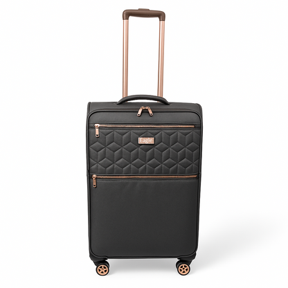 EAGLE Skyper Expandable Softshell Luggage – Super Light, 8-Wheel Spinner - Grey