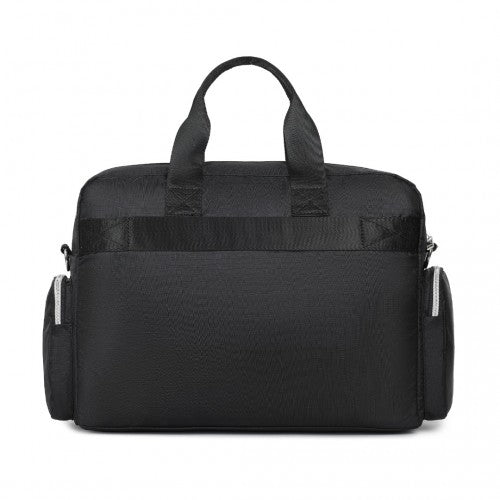 MSK2436 - Kono Large Capacity Travel Bag with Multiple Zippered Pockets Perfect For Daily Use - Black