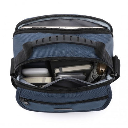 MSK2446 - Kono Durable Men's Crossbody Shoulder Bag with Multiple Pockets - Messenger Bag for Travel, Work, and Daily Use - Navy
