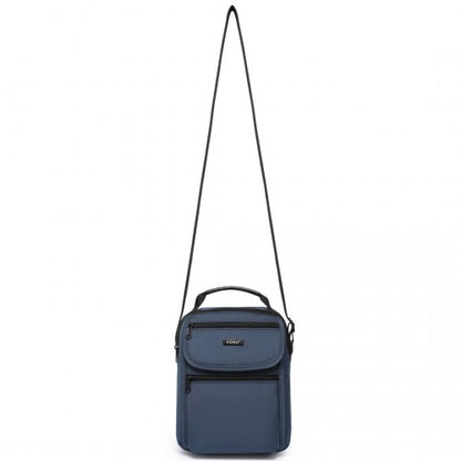 MSK2446 - Kono Durable Men's Crossbody Shoulder Bag with Multiple Pockets - Messenger Bag for Travel, Work, and Daily Use - Navy