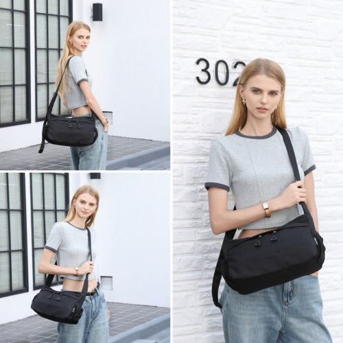 Miss Lulu MSM2424 black crossbody bag – detail view 4