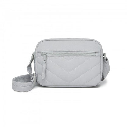 MSM2619 - Miss Lulu Women’s Crossbody Bag, Multi‑Zip Pockets Compact Daily Shoulder Bag