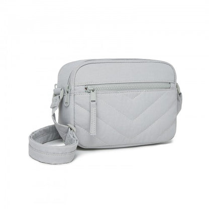 MSM2619 - Miss Lulu Women’s Crossbody Bag, Multi‑Zip Pockets Compact Daily Shoulder Bag