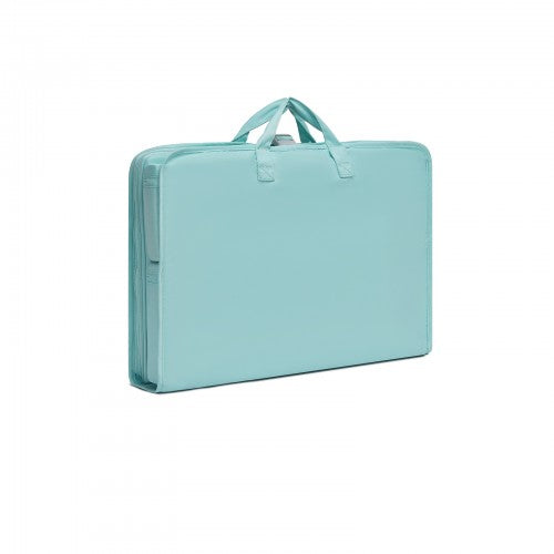 POK2523 - Kono 6-in-1 Hanging Travel Organiser Bag, Portable Foldable Packing Cubes Set with Trolley Sleeve - Blue