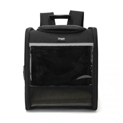 PTD2640 - Dogat Foldable And Durable Pet Backpack Carrier Travel Bag for Cats and Small Dogs - Black