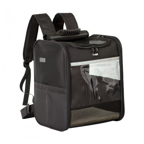 PTD2640 - Dogat Foldable And Durable Pet Backpack Carrier Travel Bag for Cats and Small Dogs - Black