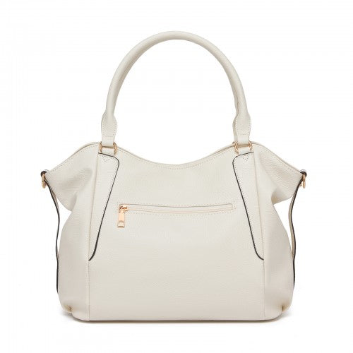 S1716 - Miss Lulu Soft Leather Elegant Simple Shoulder Bag - Beige