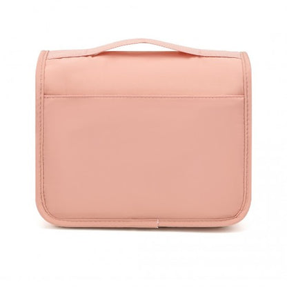 Easy Luggage S2342 - Classic Hanging Multi-Pocket Waterproof Travel Makeup Bag - Nude