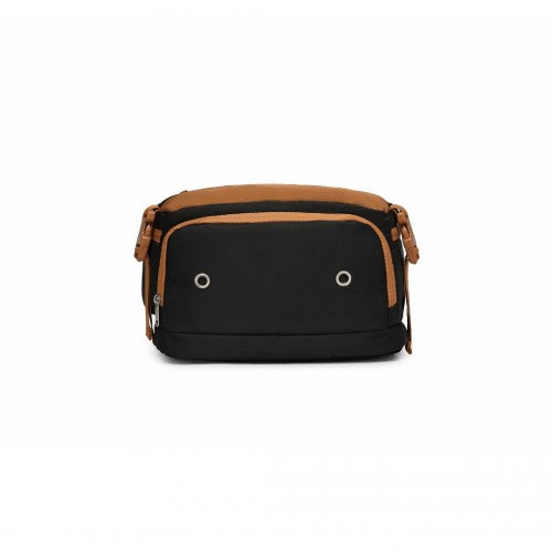 S2362 - Water-Resistant Functional Backpack With Shoe Compartment And USB Charging Port - Black