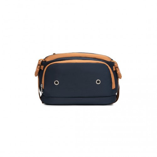 S2362 - Water-Resistant Functional Backpack With Shoe Compartment And USB Charging Port - Navy