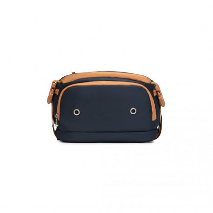 S2362 - Water-Resistant Functional Backpack With Shoe Compartment And USB Charging Port - Navy