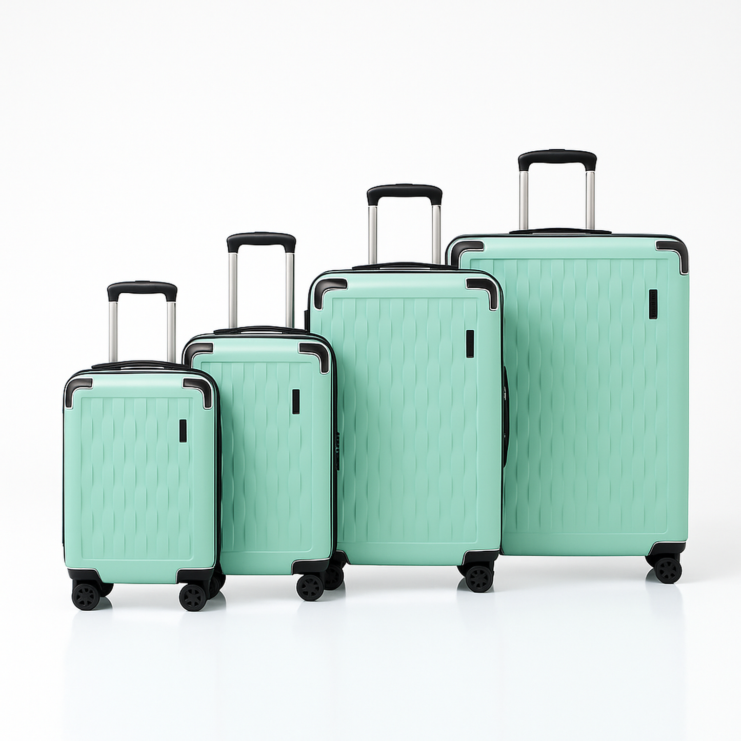 Fantana Premium Expandable Luggage - Hard Shell Polycarbonate, 360° Spinners, TSA Lock - Light Green