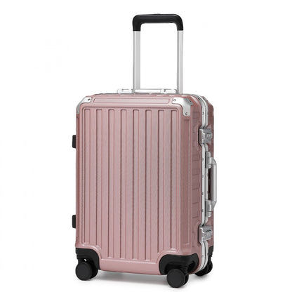 Supercase 20" KSS2481 - Durable PC Hardshell Aluminum Frame Suitcase With TSA Lock - Black