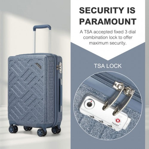 Supercase KSS2495 24-inch blue suitcase – detail view 24