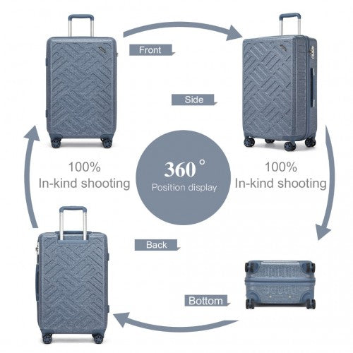 Supercase KSS2495 24-inch blue suitcase – detail view 24