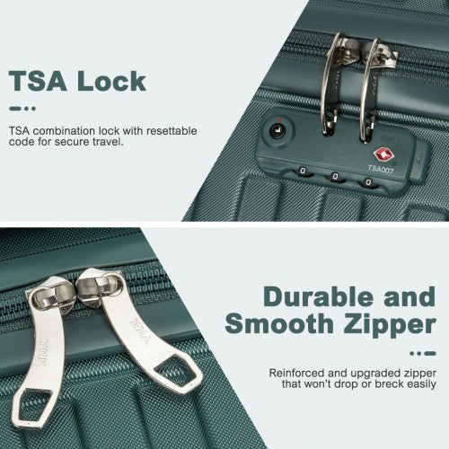 Supercase KSS2495 24-inch green suitcase – detail view 24