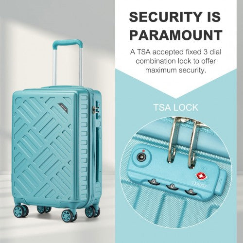 Supercase KSS2495 24-inch blue suitcase – detail view 24