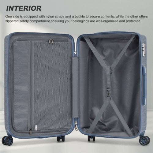 Supercase KSS2495 24-inch blue suitcase – detail view 24