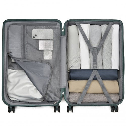 Supercase KSS2495 24-inch green suitcase – detail view 24