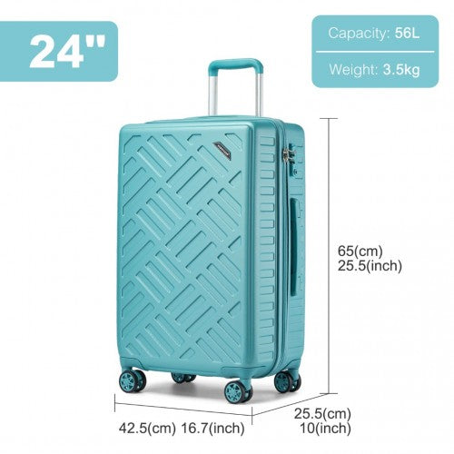 Supercase KSS2495 24-inch blue suitcase – detail view 24