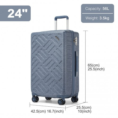 Supercase KSS2495 24-inch blue suitcase – detail view 24