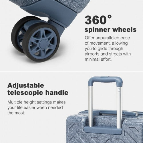 Supercase KSS2495 24-inch blue suitcase – detail view 24