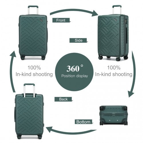 Supercase KSS2495 24-inch green suitcase – detail view 24