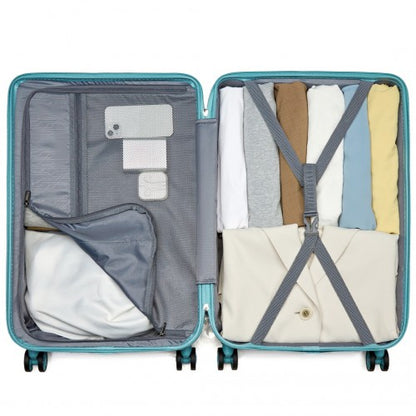 Supercase KSS2495 24-inch blue suitcase – detail view 24