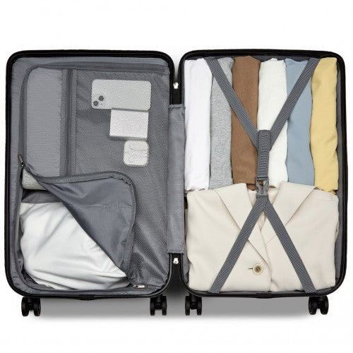 Supercase KSS2495 28-inch black suitcase – detail view 28