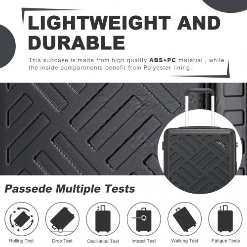Supercase KSS2495 28-inch black suitcase – detail view 28