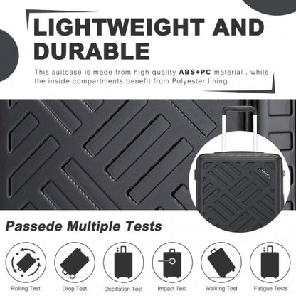 Supercase KSS2495 28-inch black suitcase – detail view 28