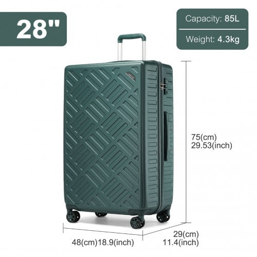 Supercase KSS2495 28-inch green suitcase – detail view 28