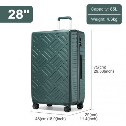 Supercase KSS2495 28-inch green suitcase – detail view 28