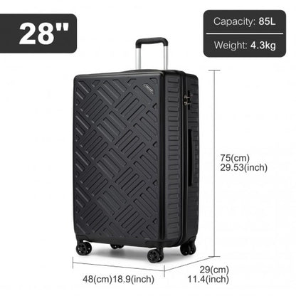 Supercase KSS2495 28-inch black suitcase – detail view 28