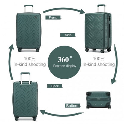 Supercase KSS2495 28-inch green suitcase – detail view 28