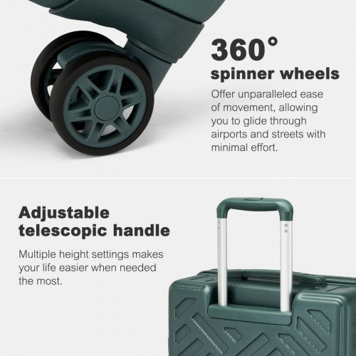 Supercase KSS2495 28-inch green suitcase – detail view 28