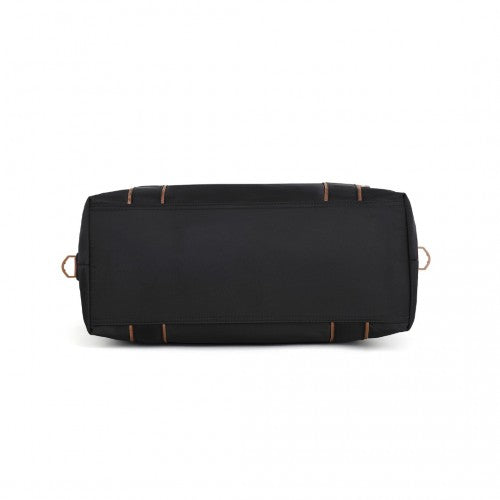 Kono TVK2420 black and brown duffle bag – detail view 4