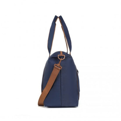 Kono TVK2420 navy and brown duffle bag – detail view 4