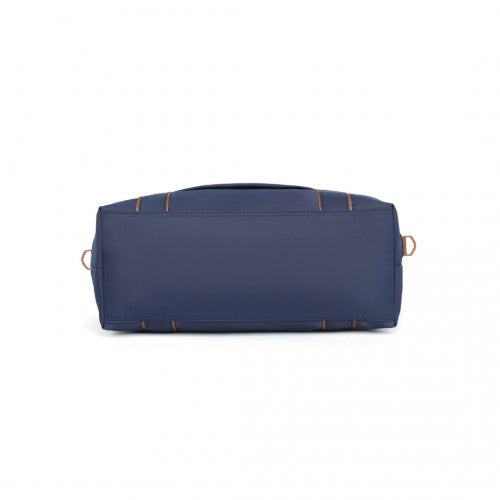 Kono TVK2420 navy and brown duffle bag – detail view 5