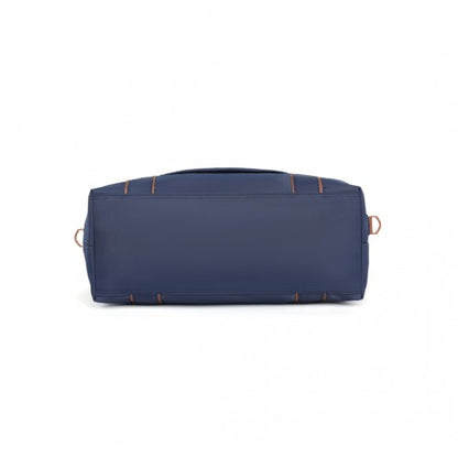 Kono TVK2420 navy and brown duffle bag – detail view 5