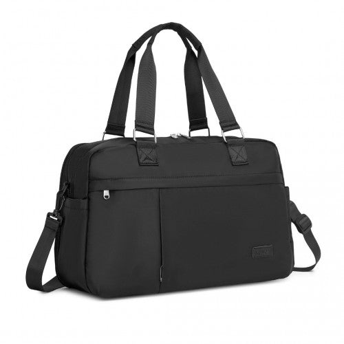 TVK2430 - Kono Multi-functional Travel Bag Large Tote Bag & Duffle Bag with Expandable Compartment and Wet/Dry Pocket - Black